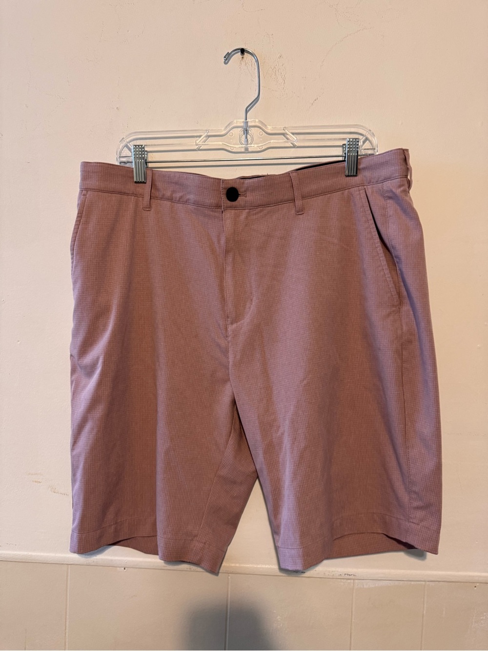 01.Algo Golf Shorts Mens 36 Pink Performance Stretch Casual Active Outdoor